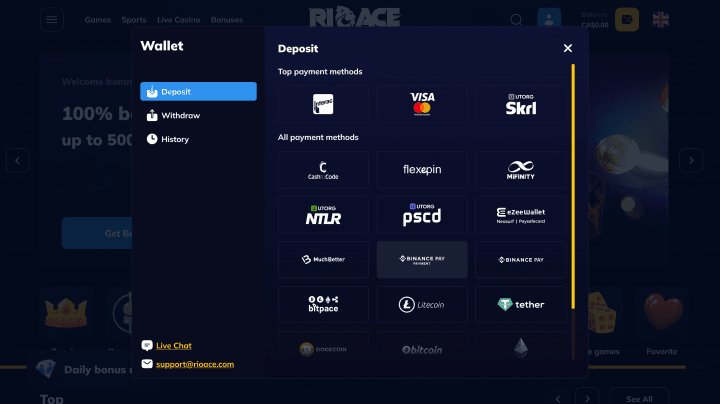 Germany - rioace live casino